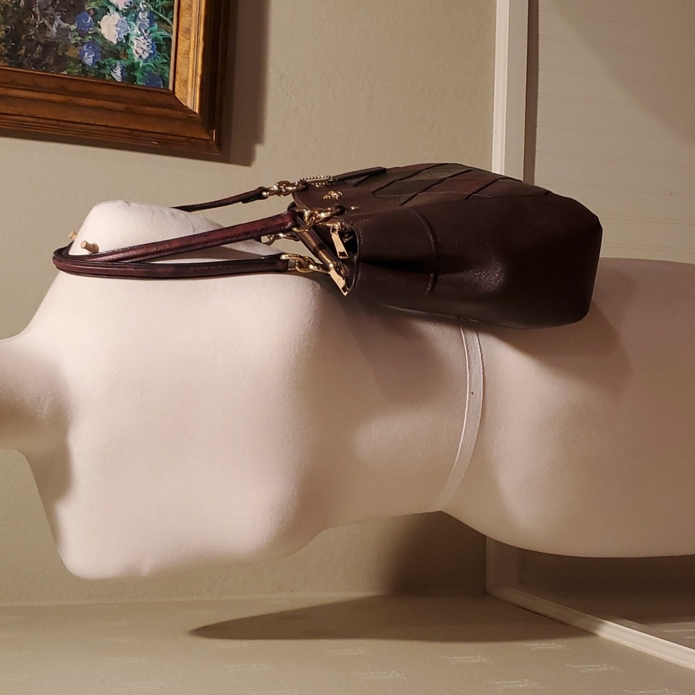 Coach Brown Patchwork Leather Tote - image 4